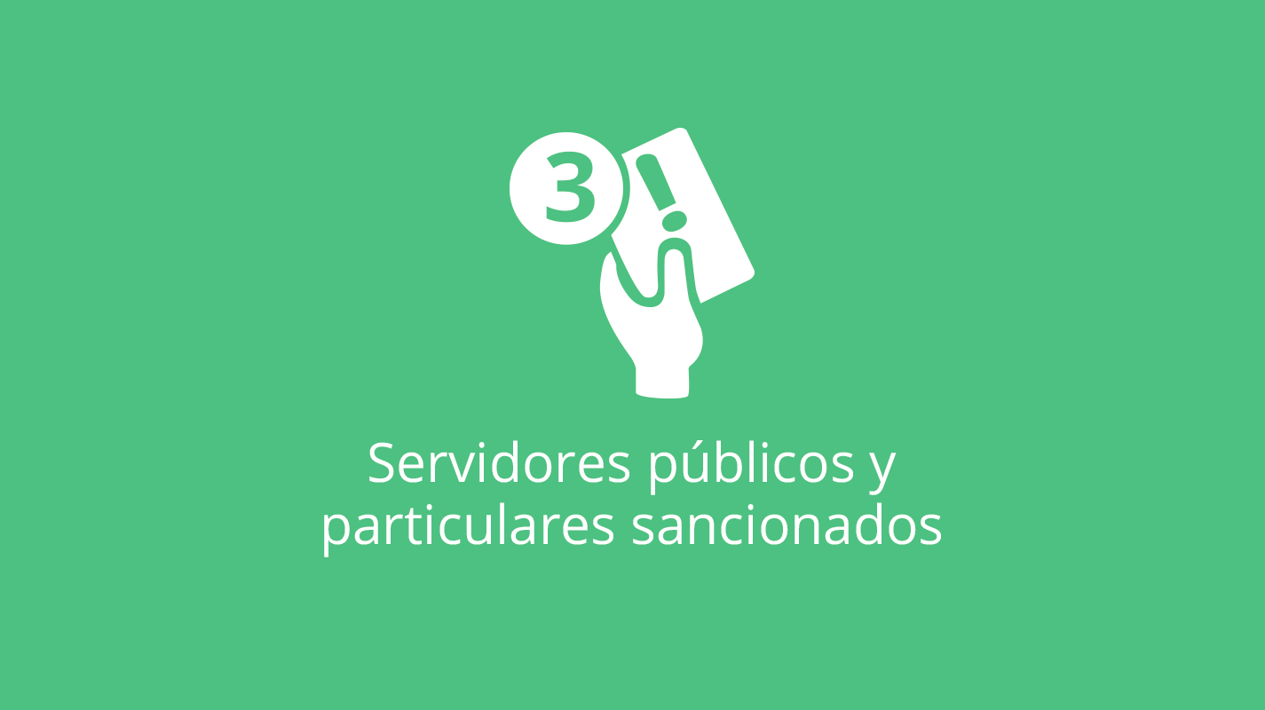 Sistema 3: servidores públicos y particulares sancionados